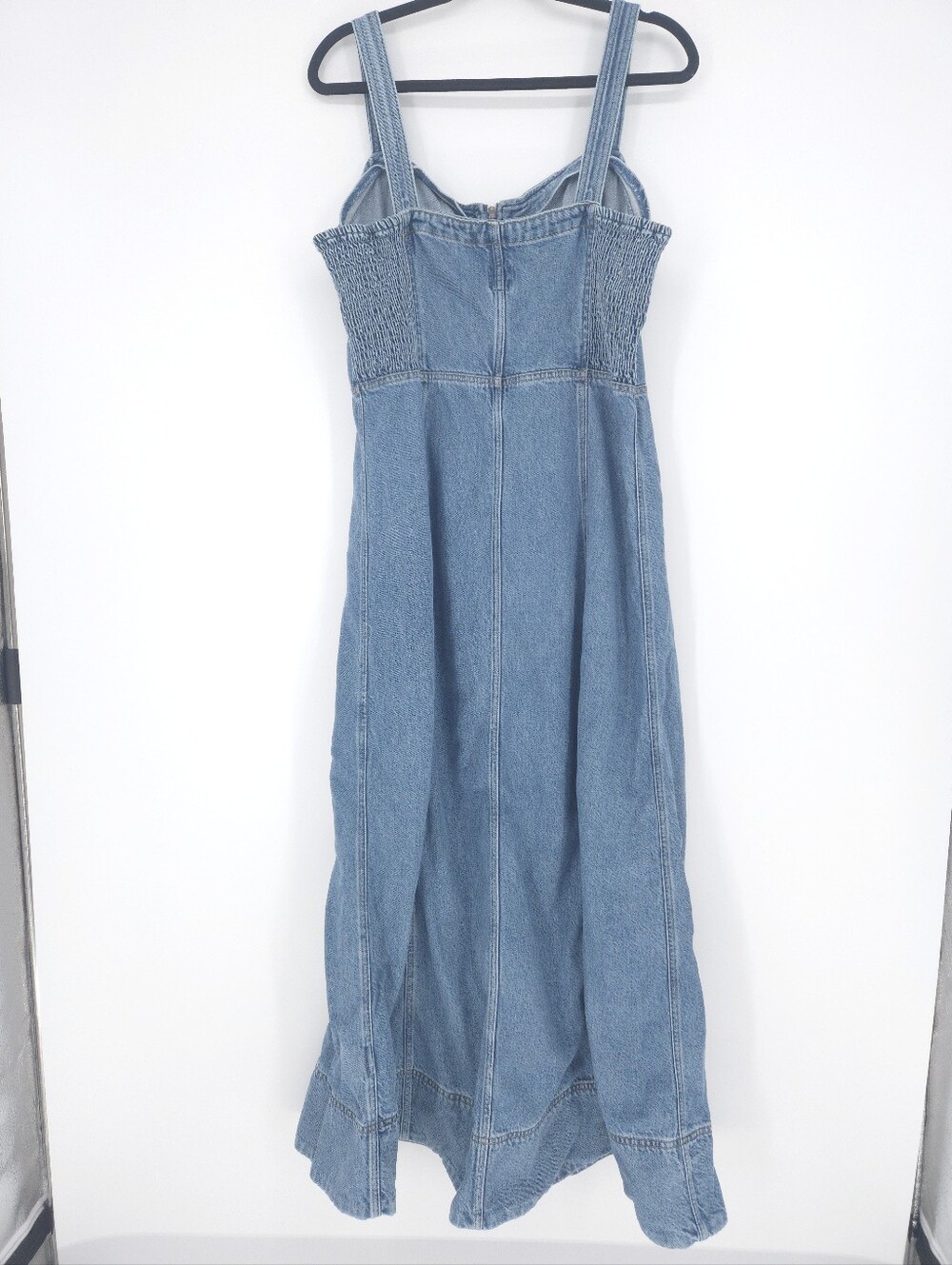NWOT GAP UltraSoft Denim Zip-Front Maxi Dress LT - Picture 5 of 7